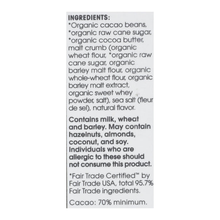Alter Eco Americas Organic Chocolate Bar - Dark Salt & Malt - Case Of 12 - 2.82 Oz Biskets Pantry 