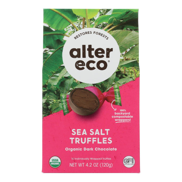 Alter Eco Americas Truffles - Sea Salt - Case Of 8 - 4.2 Oz. Biskets Pantry 