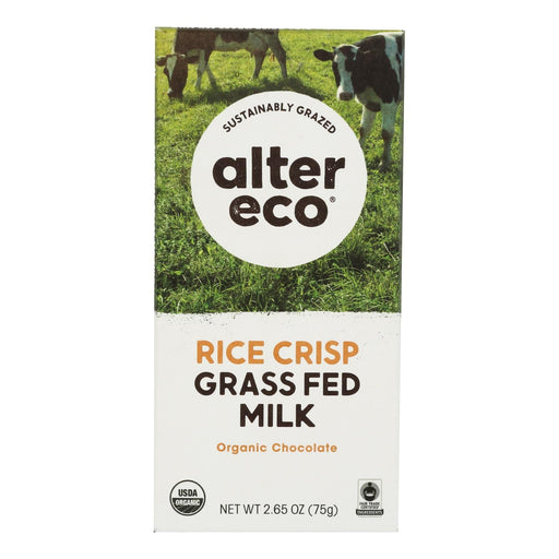 Alter Eco - Chocolate Bar Rice Crunch - Case Of 12-2.65 Oz Biskets Pantry 