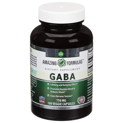 Amazing Formulas - Gaba 750 Mg Gluten Free - 1 Each 1-100 Ct Biskets Pantry 