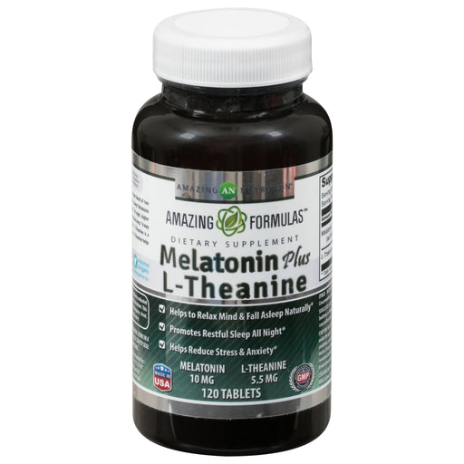 Amazing Formulas - Melatonin L-theanine 10mg - 1 Each 1-120 Ct Biskets Pantry 