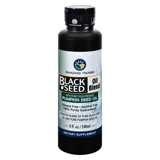 Amazing Herbs - Black Seed Oil Blend - Styrian Pumpkin Seed - 8 Oz Biskets Pantry 