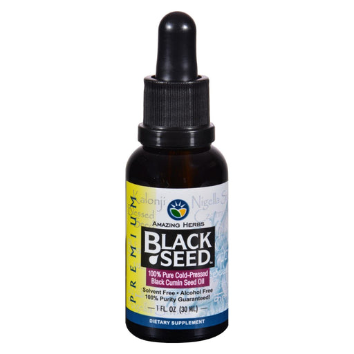 Amazing Herbs - Black Seed Oil - Cold Pressed - Premium - 1 Fl Oz Biskets Pantry 