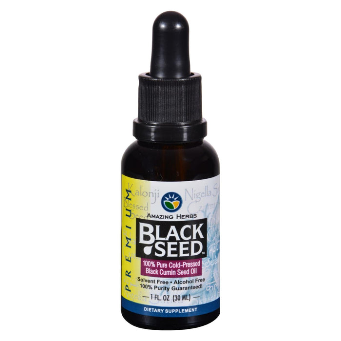 Amazing Herbs - Black Seed Oil - Cold Pressed - Premium - 1 Fl Oz Biskets Pantry 