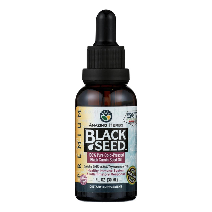 Amazing Herbs - Black Seed Oil - Cold Pressed - Premium - 1 Fl Oz Biskets Pantry 