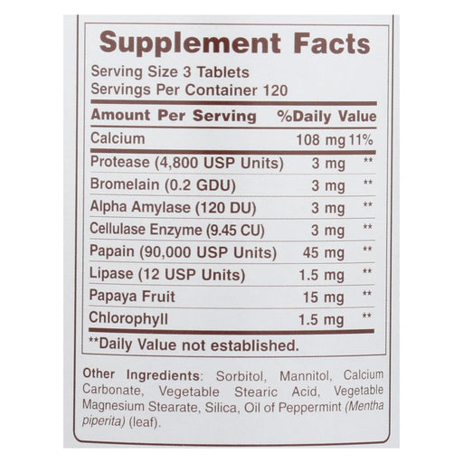 American Health - Super Papaya Enzyme Plus Chewable - 360 Chewable Tablets Biskets Pantry 