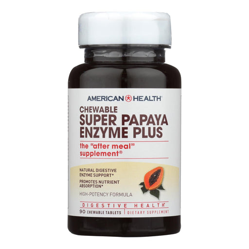 American Health - Super Papaya Enzyme Plus Chewable - 90 Chewable Tablets Biskets Pantry 