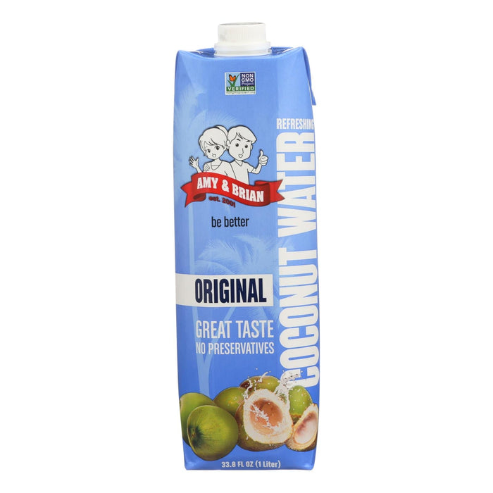 Amy And Brian - Coconut Water - Original - Case Of 6 -33.8 Fl Oz. Biskets Pantry 