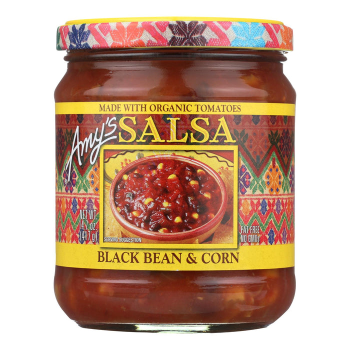 Amy's - Black Bean & Corn Salsa - Made With Organic Ingredients - Case Of 6 - 14.7 Oz Biskets Pantry 