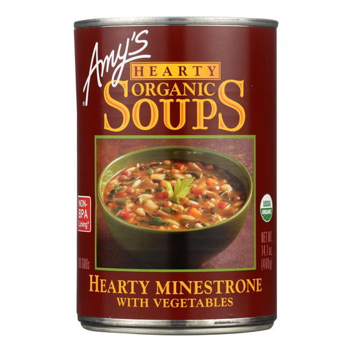Amy's - Organic Hearty Vegetable Minestrone Soup - Case Of 12 - 14.1 Oz Biskets Pantry 