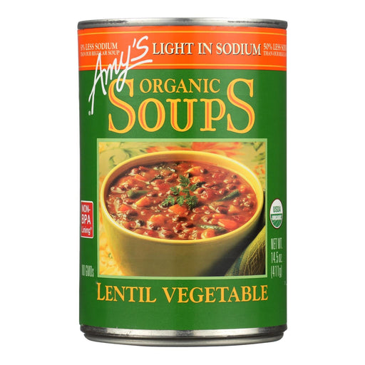 Amy's - Organic Lentil Vegetable Soup - Low Sodium - Case Of 12 - 14.5 Oz Biskets Pantry 