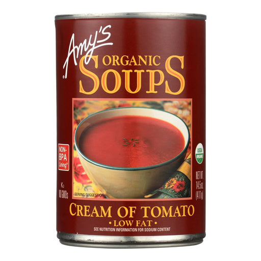 Amy's - Organic Low Fat Cream Of Tomato Soup - Case Of 12 - 14.5 Oz Biskets Pantry 
