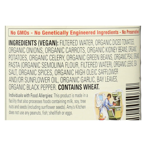 Amy's - Organic Low Fat Minestrone Soup - Case Of 12 - 14.1 Oz Biskets Pantry 