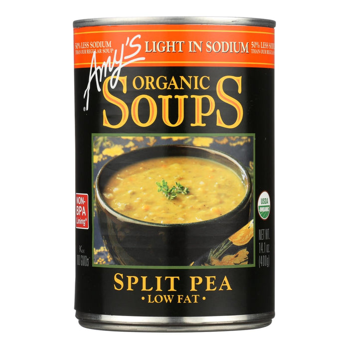 Amy's - Organic Low Salt Split Pea Soup - Case Of 12 - 14.1 Oz Biskets Pantry 