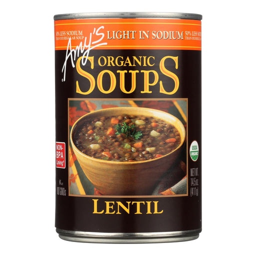 Amy's - Organic Low Sodium Lentil Soup - Case Of 12 - 14.5 Oz Biskets Pantry 