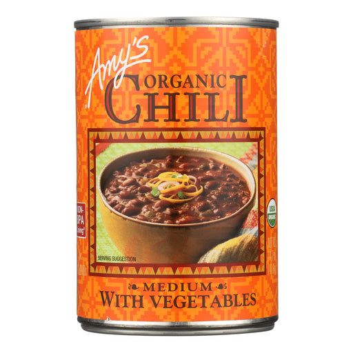Amy's - Organic Medium Chili With Veggies - Case Of 12 - 14.7 Oz Biskets Pantry 