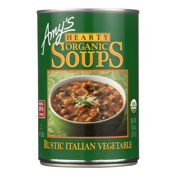 Amy's - Organic Soup - Vegetarian Hearty Italian - Case Of 12 - 14 Oz Biskets Pantry 