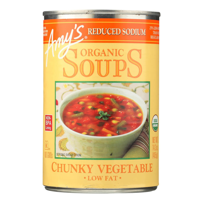 Amy's - Soup Organic Chunky Vegetable - Case Of 12 - 14.3 Oz Biskets Pantry 