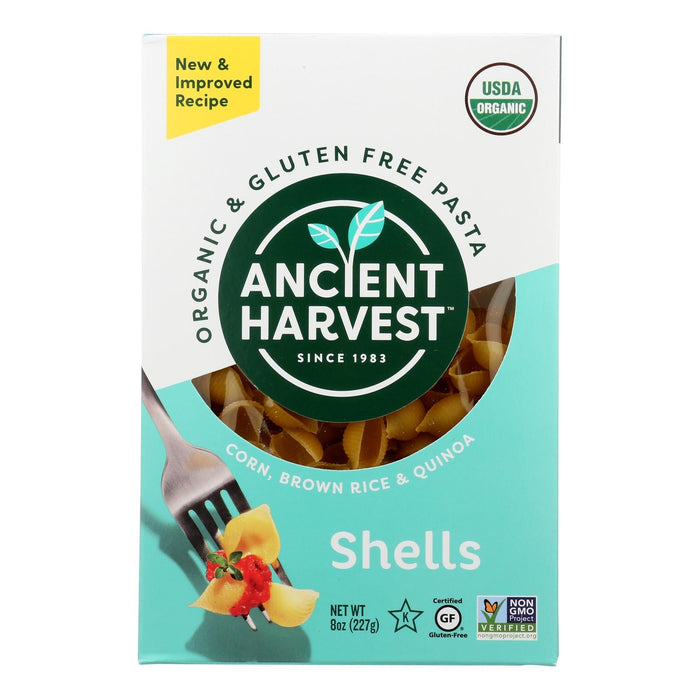 Ancient Harvest Organic Gluten Free Quinoa Supergrain Pasta - Shells - Case Of 12 - 8 Oz Biskets Pantry 