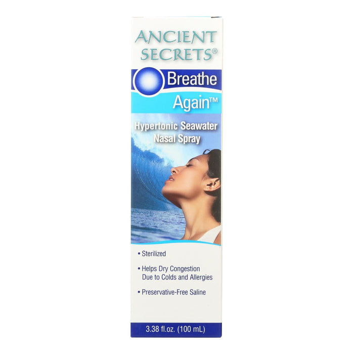 Ancient Secrets Breathe Again Nasal Spray - 3.38 Fl Oz Biskets Pantry 
