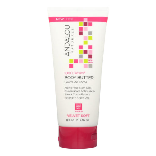 Andalou Naturals Body Butter - 1000 Roses - 8 Oz Biskets Pantry 