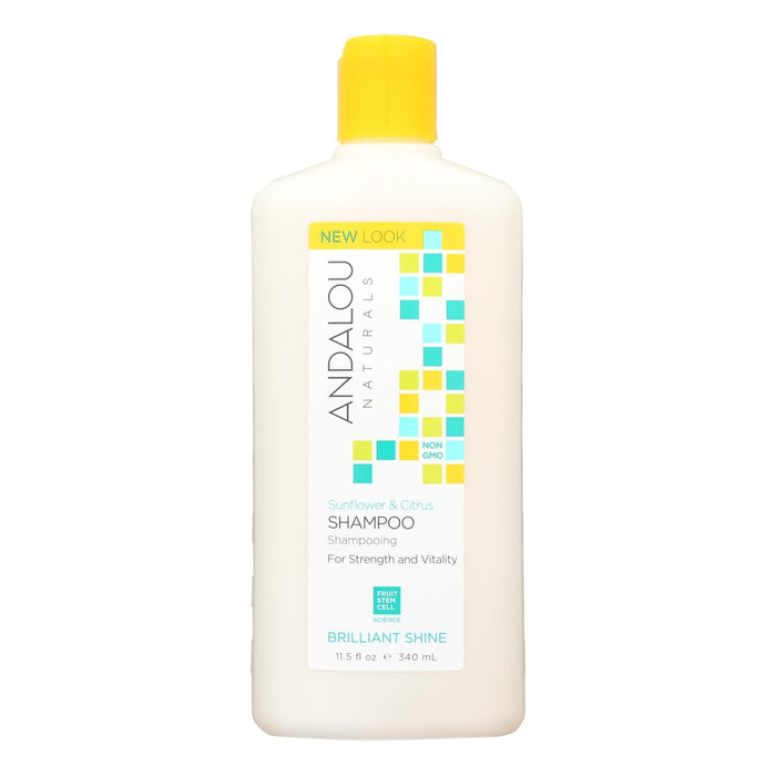 Andalou Naturals Brilliant Shine Shampoo Sunflower And Citrus - 11.5 Fl Oz Biskets Pantry 