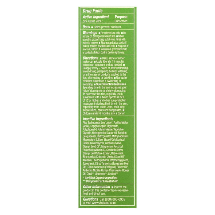 Andalou Naturals - Cannacell Sun Buddy Spf 30 - 2.7 Fl Oz. Biskets Pantry 