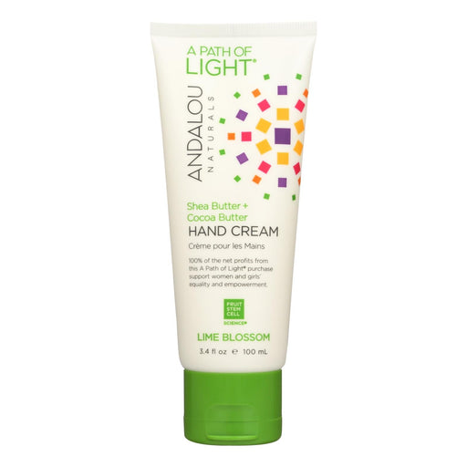 Andalou Naturals Hand Cream - A Force Of Nature Shea Butter Plus Coconut Water - Lime Blossom - 3.4 Oz Biskets Pantry 