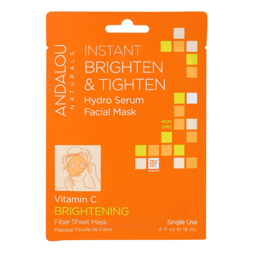 Andalou Naturals Instant Brighten & Tighten Facial Mask - Vitamin C - Case Of 6 - 0.6 Fl Oz Biskets Pantry 