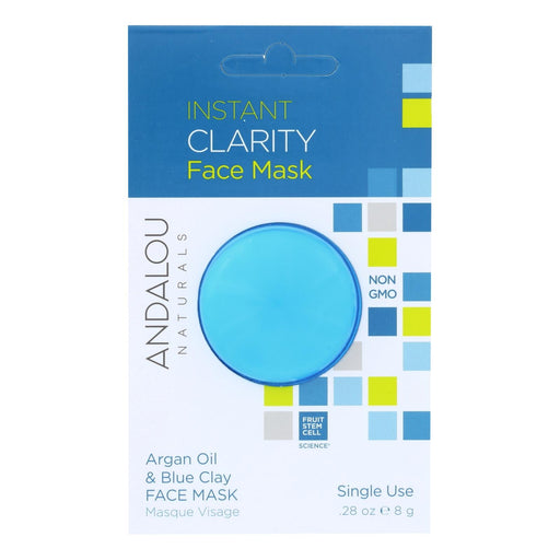 Andalou Naturals Instant Clarity Face Mask - Argan Oil & Blue Clay - Case Of 6 - 0.28 Oz Biskets Pantry 