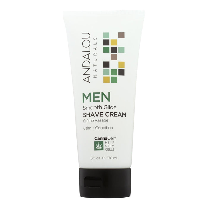 Andalou Naturals - Men Smooth Glide Shave Cream - 6 Fl Oz. Biskets Pantry 