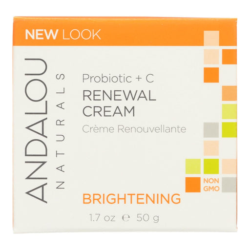 Andalou Naturals Renewal Cream Brightening Probiotic Plus C - 1.7 Fl Oz Biskets Pantry 