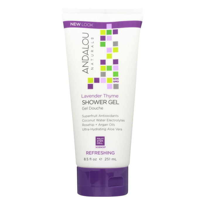 Andalou Naturals Shower Gel - Lavender Thyme Refreshing - 8.5 Fl Oz Biskets Pantry 