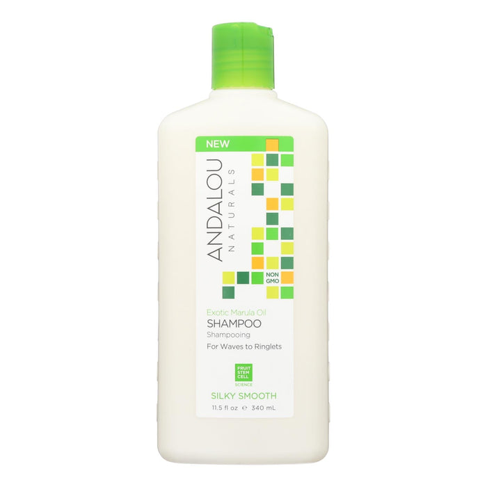 Andalou Naturals Silky Smooth Shampoo - Exotic Marula Oil - 11.5 Fl Oz Biskets Pantry 