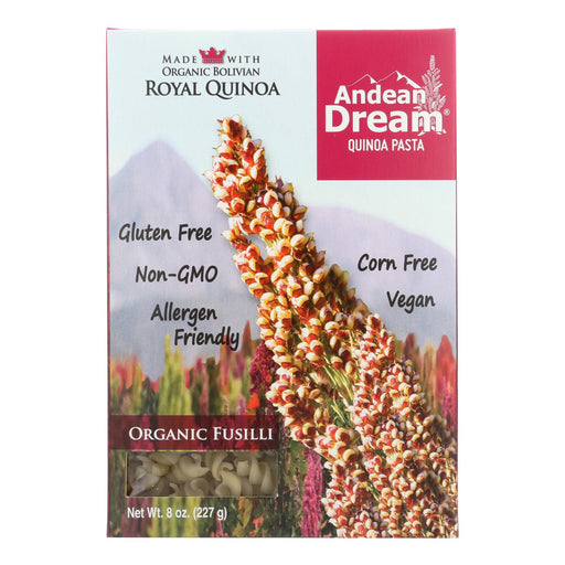 Andean Dream Gluten Free Organic Fusilli Quinoa Pasta - Case Of 12 - 8 Oz. Biskets Pantry 