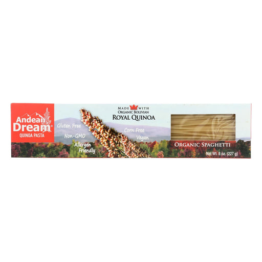 Andean Dream Gluten Free Organic Spaghetti Quinoa Pasta - Case Of 12 - 8 Oz. Biskets Pantry 