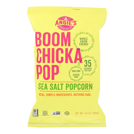 Angie's Kettle Corn Boom Chicka Pop Sea Salt Popcorn - Case Of 12 - 4.8 Oz. Biskets Pantry 