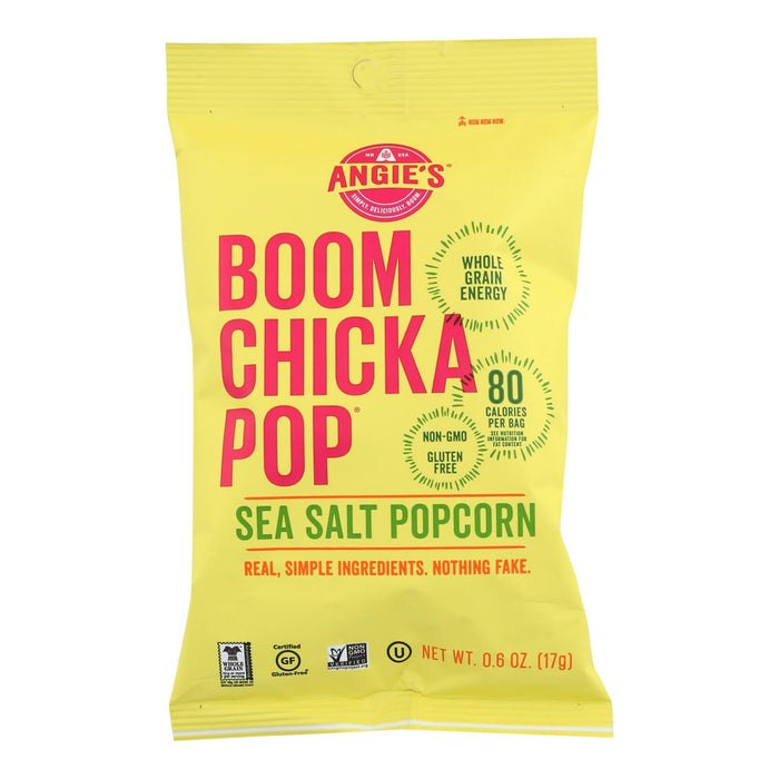 Angie's Kettle Corn Boom Chicka Pop Sea Salt Popcorn - Case Of 24 - 0.6 Oz. Biskets Pantry 