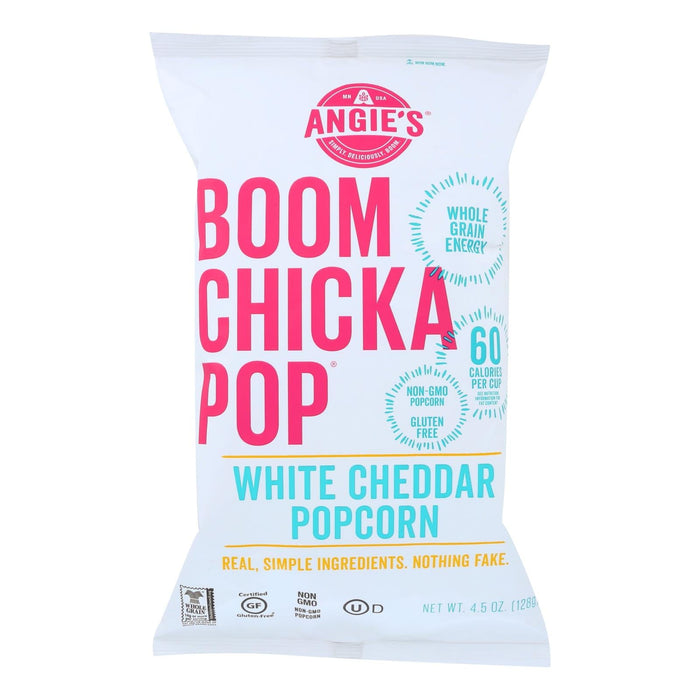 Angie's Kettle Corn Boom Chicka Pop White Cheddar Popcorn - Case Of 12 - 4.5 Oz. Biskets Pantry 