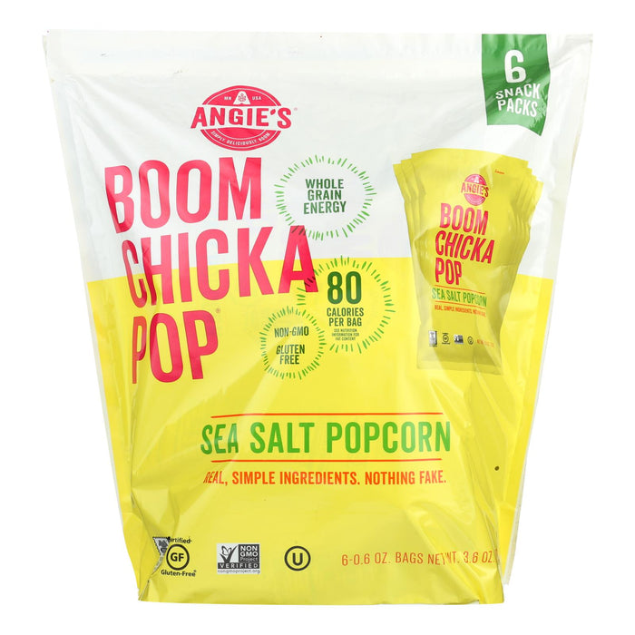 Angie's Kettle Corn Popcorn - Boomchickapop - Sea Salt - Case Of 4 - 6/.6 Oz Biskets Pantry 