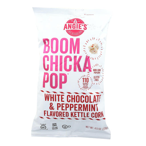 Angie's Kettle Corn  White Chocolate And Peppermint - Case Of 12 - 4.5 Oz Biskets Pantry 