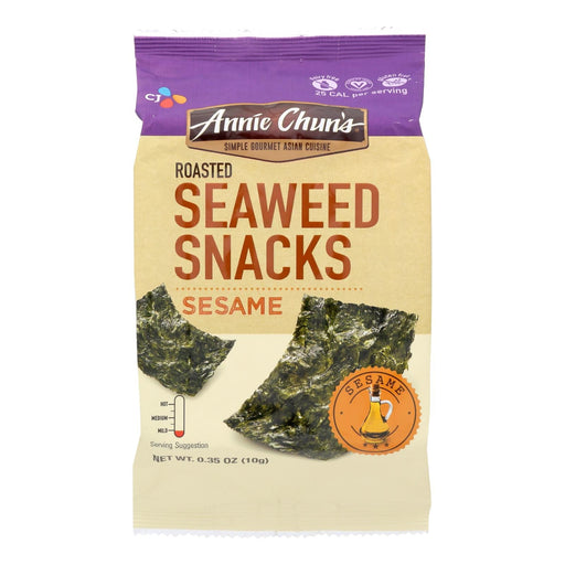 Annie Chun's Seaweed Snacks Roasted Sesame - Case Of 12 - 0.35 Oz. Biskets Pantry 