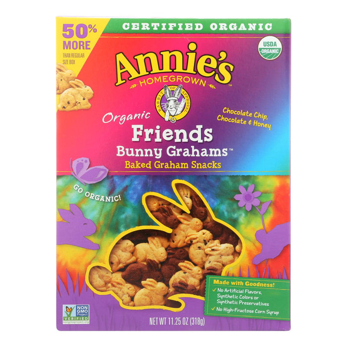 Annie's Homegrown Bunny Grahams - Organic - Friends - Case Of 6 - 11.25 Oz Biskets Pantry 