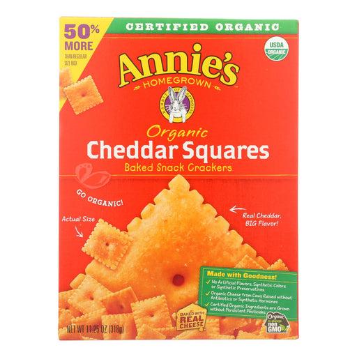Annie's Homegrown Cheddar Squares Cheddar Squares - Case Of 6 - 11.25 Oz Biskets Pantry 