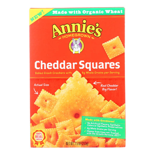 Annie's Homegrown - Cracker  Chedder Sqrs - Case Of 12-7.5 Oz. Biskets Pantry 