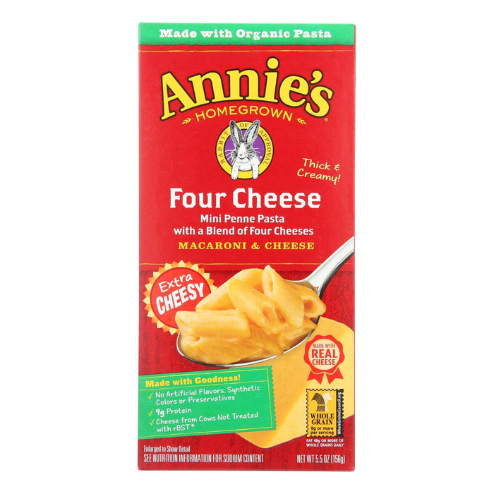 Annie's Homegrown Four Cheese Macaroni And Cheese - Case Of 12 - 5.5 Oz. Biskets Pantry 