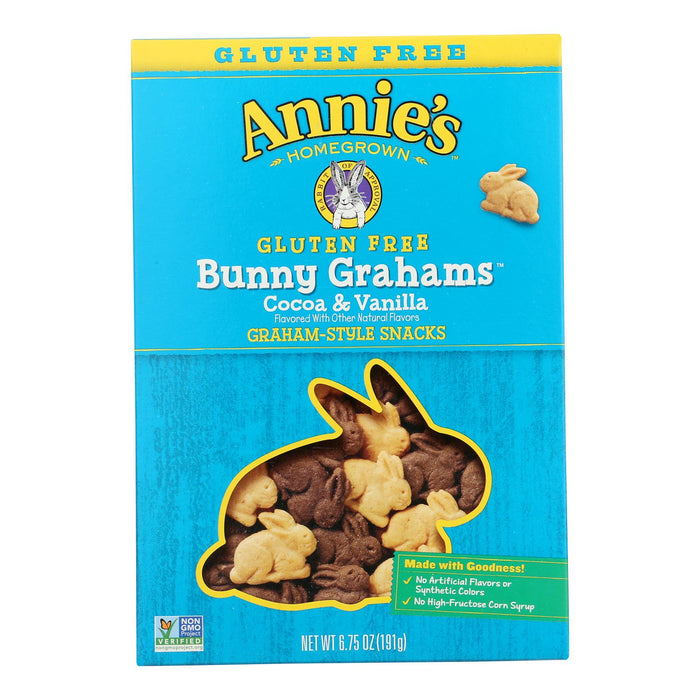 Annie's Homegrown Gluten Free Cocoa And Vanilla Bunny Cookies - Case Of 12 - 6.75 Oz. Biskets Pantry 