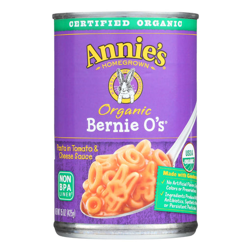 Annie's Homegrown Organic Bernie O?s Pasta In Tomato And Cheese Sauce - Case Of 12 - 15 Oz. Biskets Pantry 