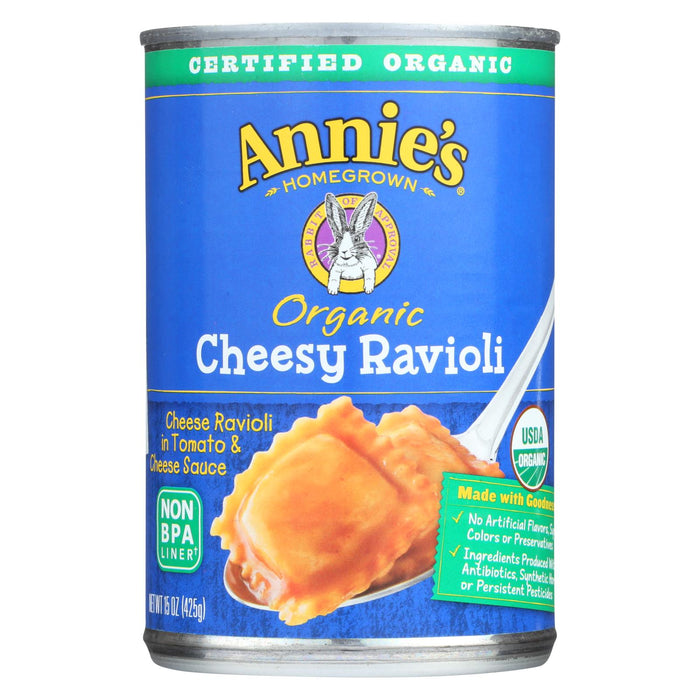 Annie's Homegrown Organic Cheesy Ravioli In Tomato And Cheese Sauce - Case Of 12 - 15 Oz. Biskets Pantry 