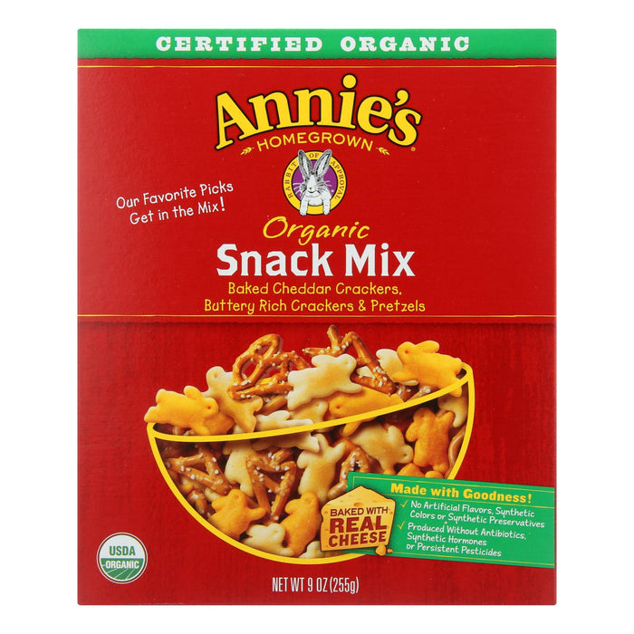 Annie's Homegrown Organic Snack Mix Bunnies - Case Of 12 - 9 Oz. Biskets Pantry 